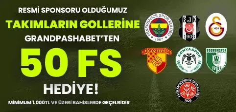 Grandpashabet'te her gole 50 freespın hediye!