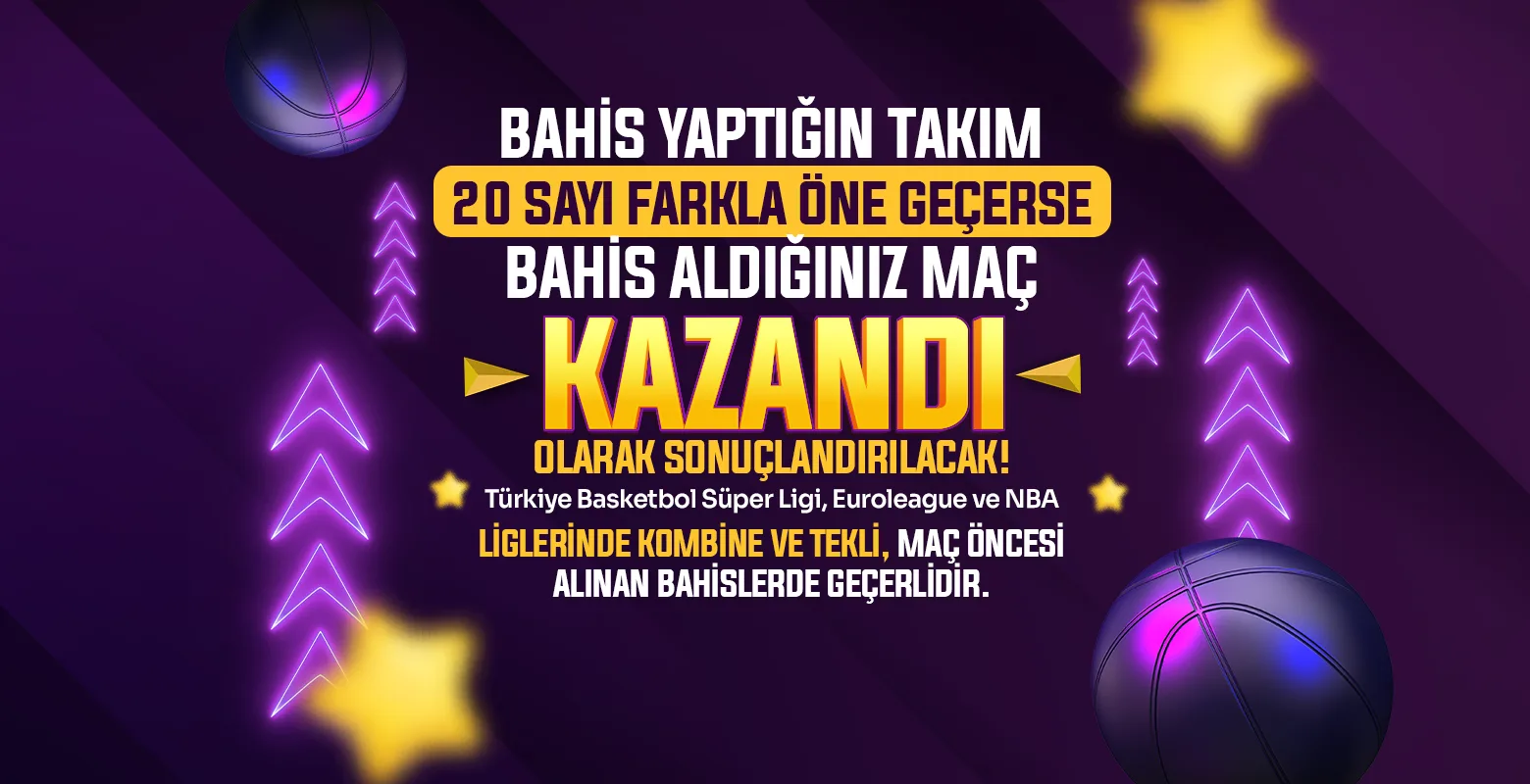 Holiganbet’te basketbolda erken sonuçlandırma!