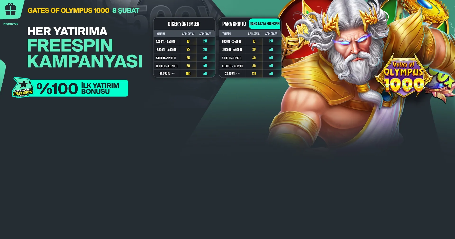 Her yatırıma free spin kampanyası