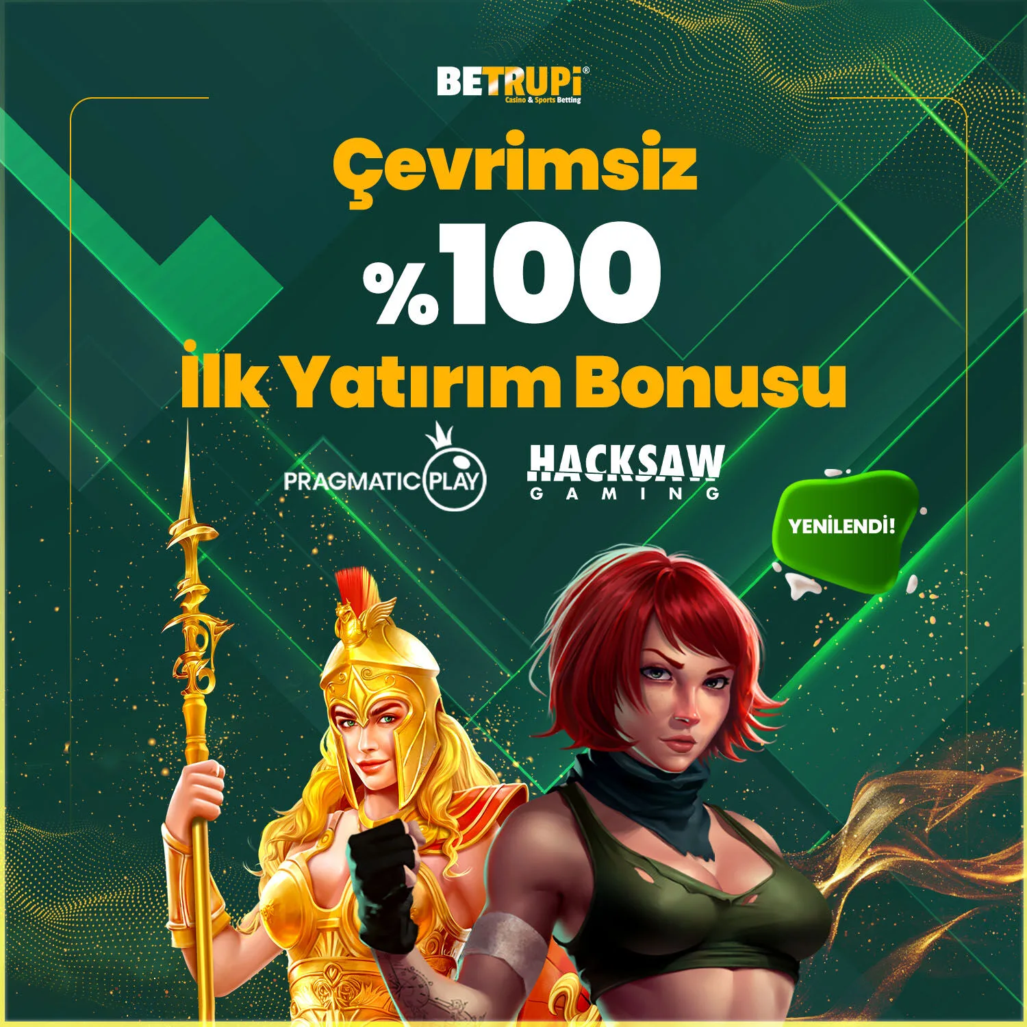 %100 çevrimsiz ilk yatırım bonusu