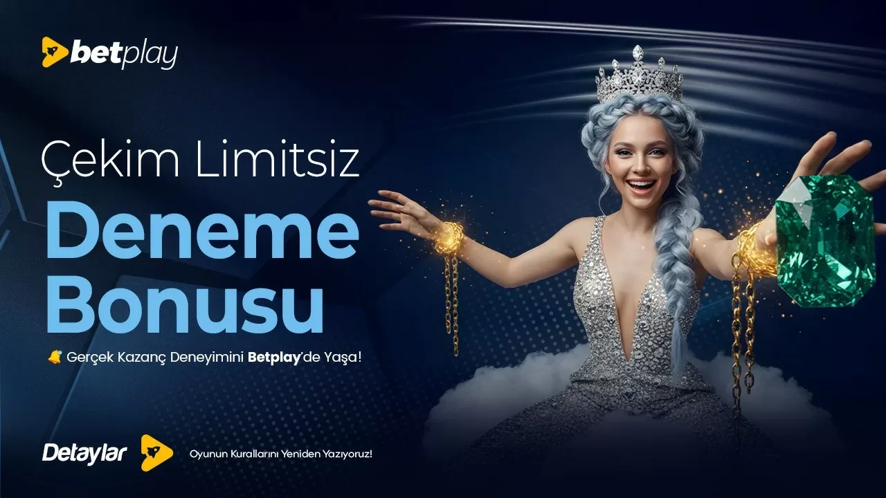 Kazanç ve çekim limitsiz deneme bonusu!