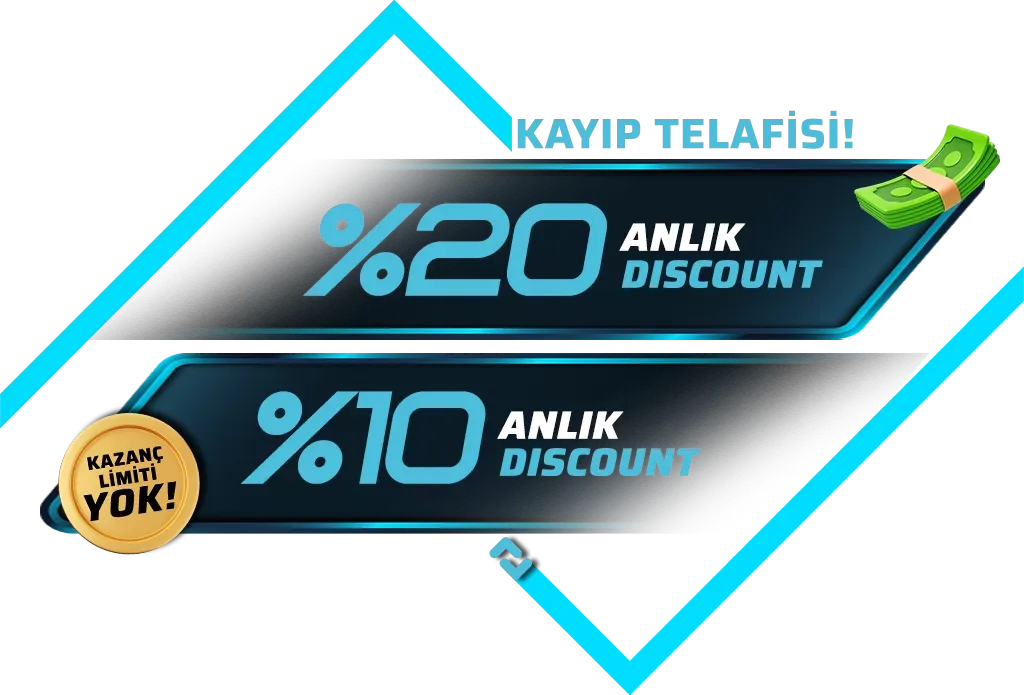 Kayıplarınıza esnek çözüm: %20 veya %10 discount seçenekleriyle kazancınızı siz belirleyin!