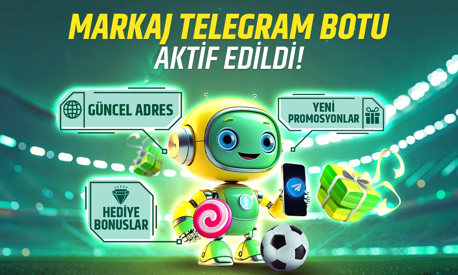 Bızı takıp et, kazan!