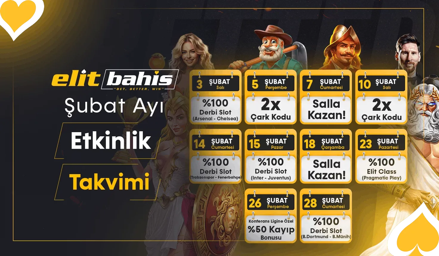 Şubat etkinlik takvimi
