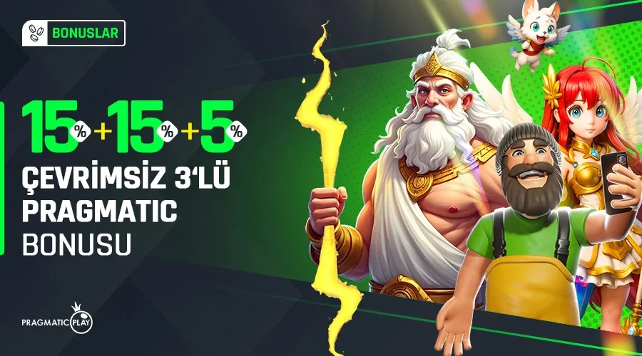 Çevrimsiz üçlü bonus
pragmatic özel