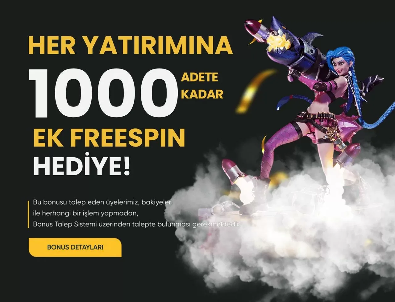 Her yatırımına ek %5 freespin!