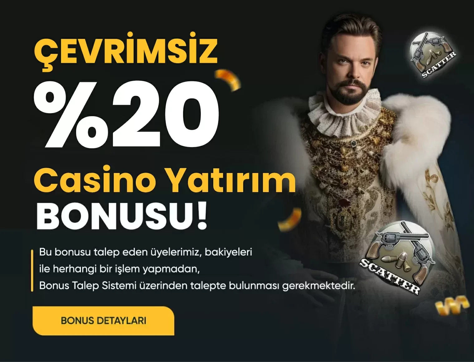 %20 çevrimsiz casino yatırım bonusu