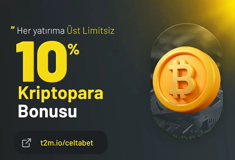 %10 çevrimsiz, üst limiti olmayan kriptopara bonusu!
