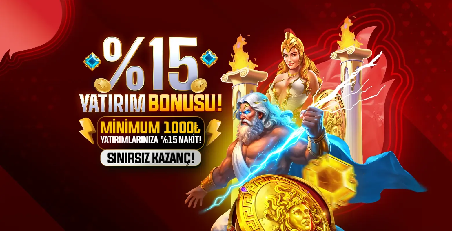 %15 yatırım bonusu ile sınırsız kazanç!