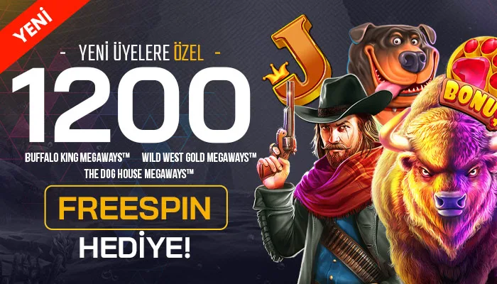 Yeni üyelere 1200 freespin