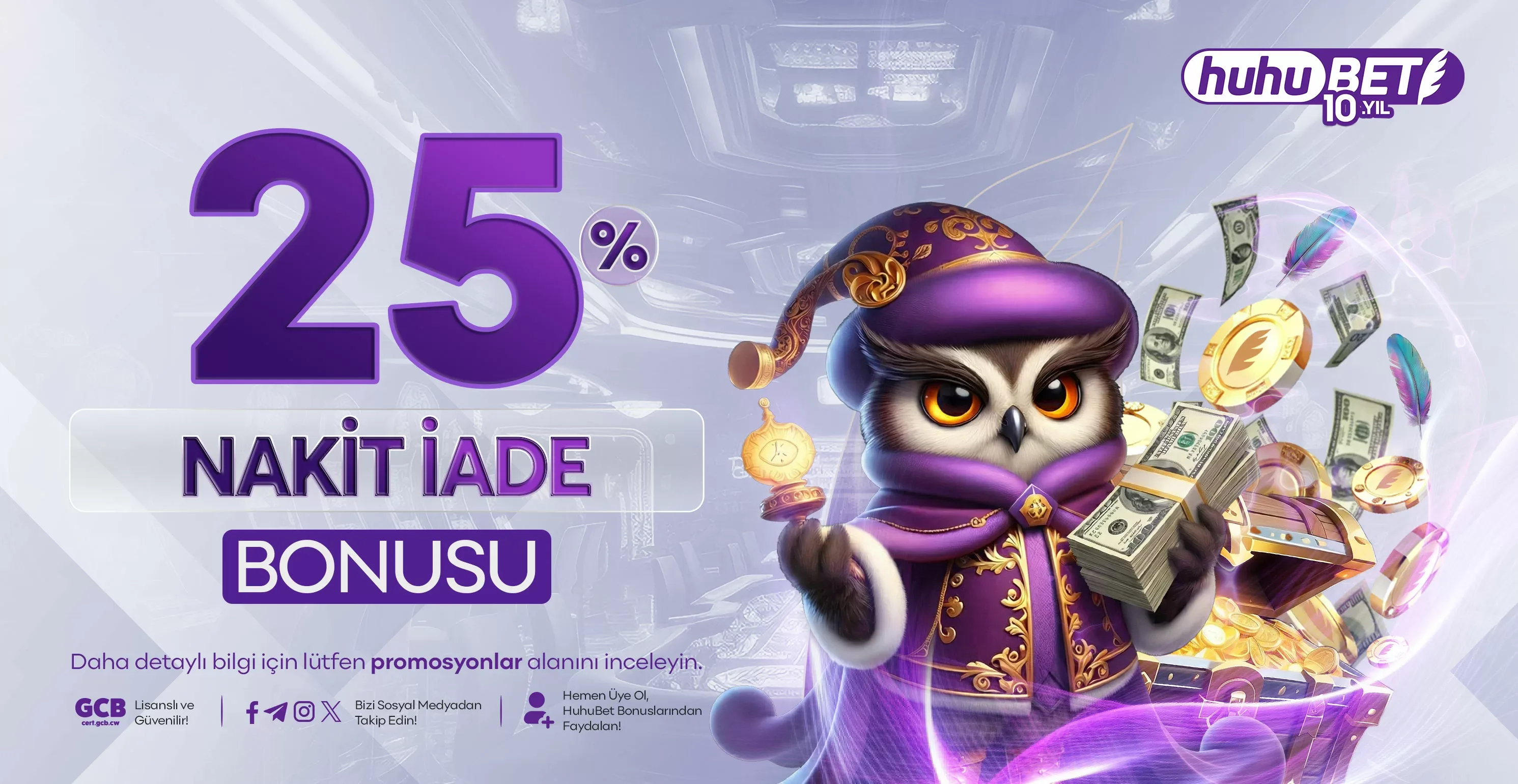 %25 anlık nakit iade bonusu!