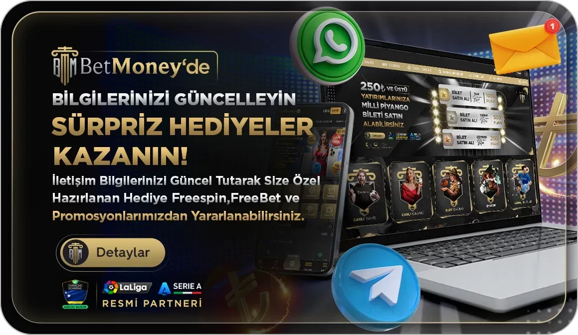 Betmoney'de bilgilerinizi güncelleyin sürpriz hediyeler kazanın!