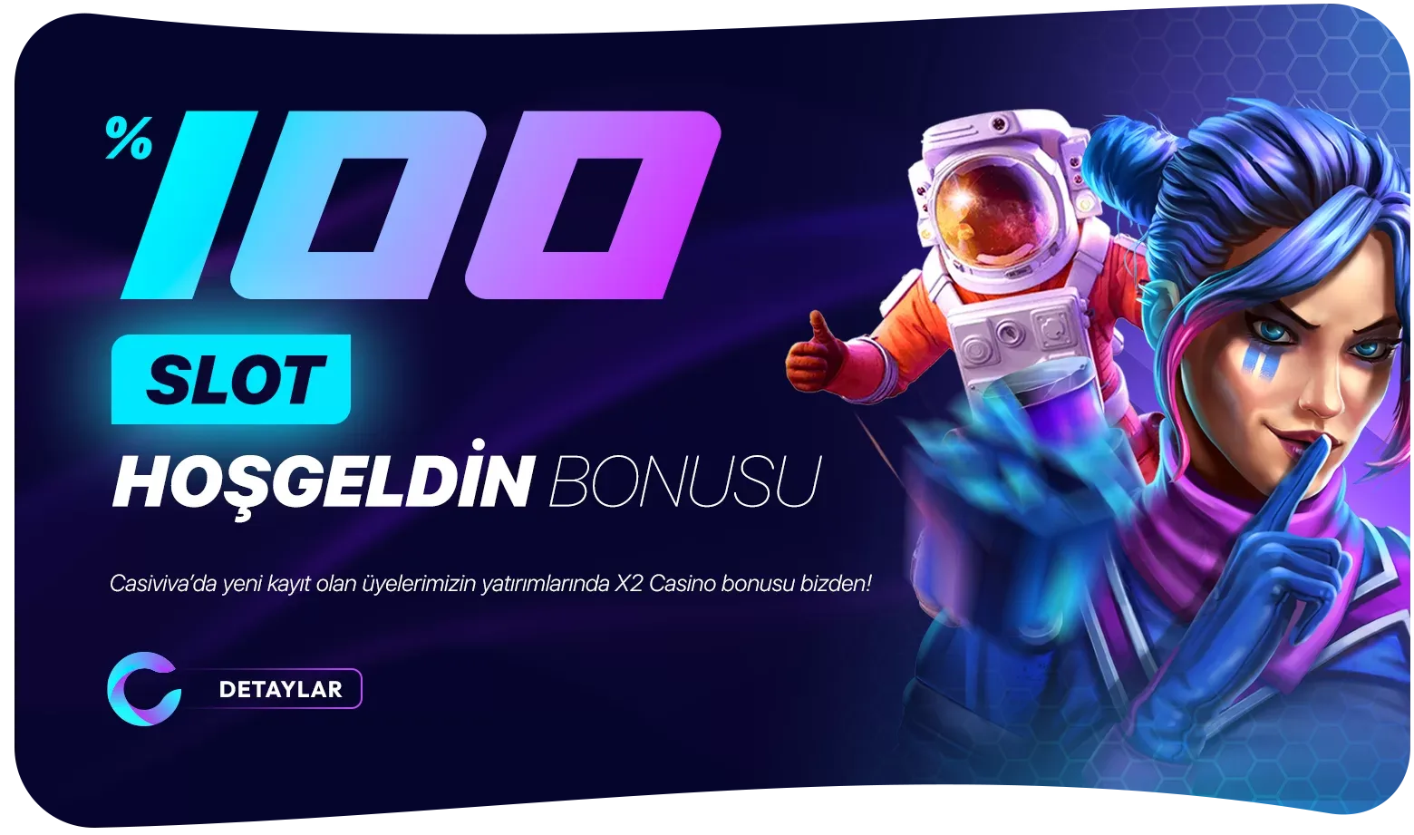 %100 hoşgeldin slot bonusu