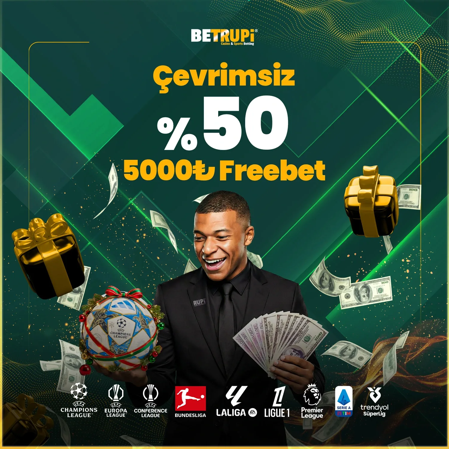 Betrupi'de %50 freebet