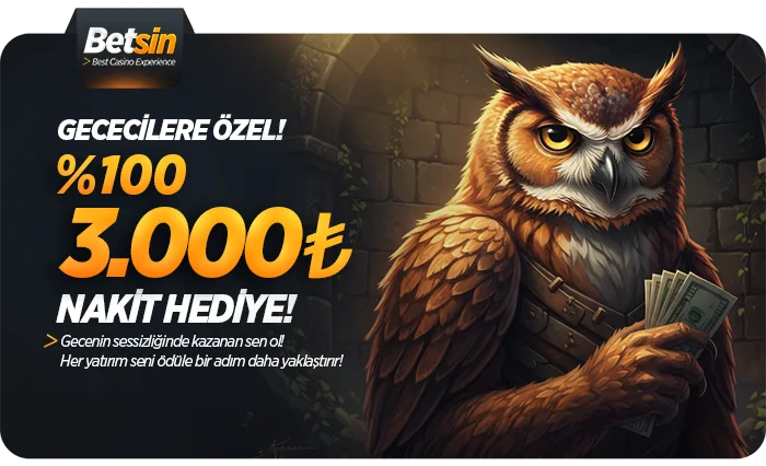 Gececilere özel %100 nakit