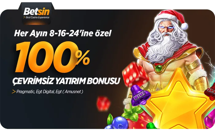 8-16-24 %100 çevrimsiz yatırım bonusu