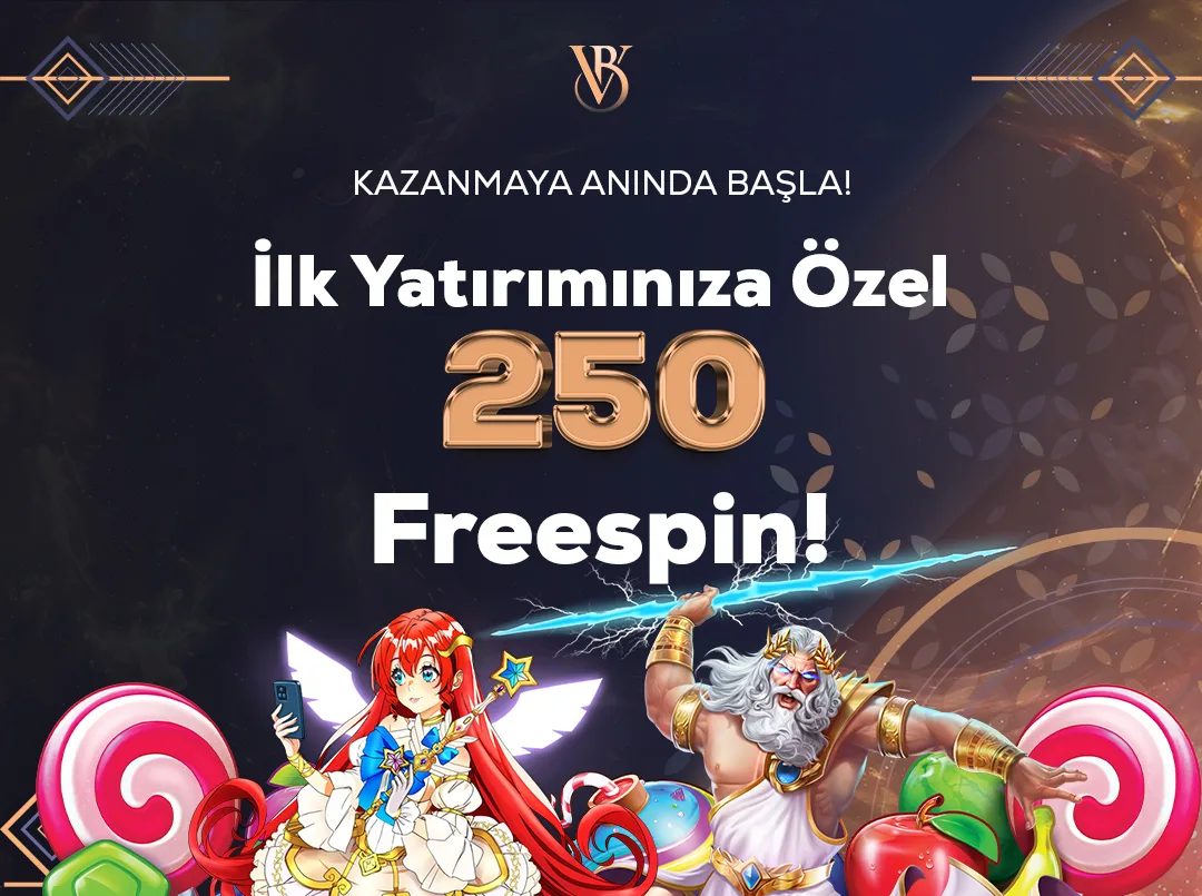 İlk yatırımınıza özel 250 freespin!
