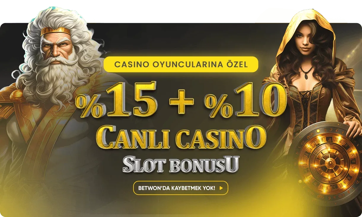 %15 + 10 çevrimsiz slot & canlı casino bonusu