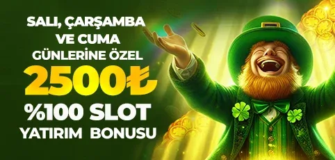 %100 slot yatırım bonusu