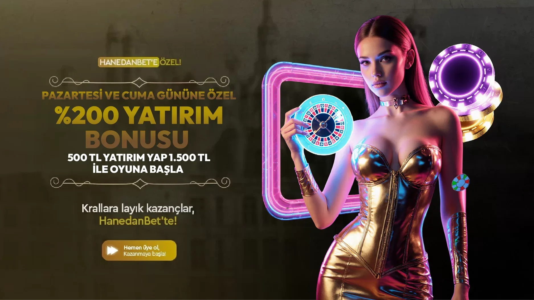 %200 pazartesi / cuma gününe özel slot bonusu