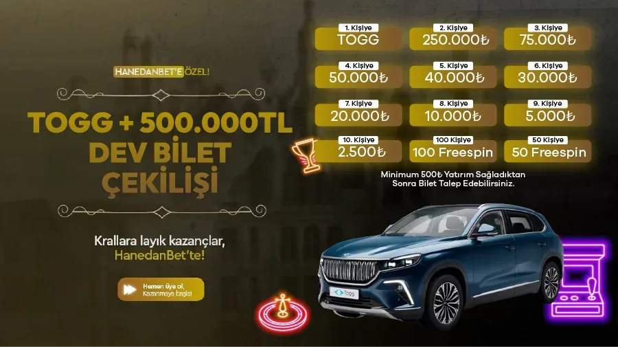 500.000₺ dev bilet çekilişi