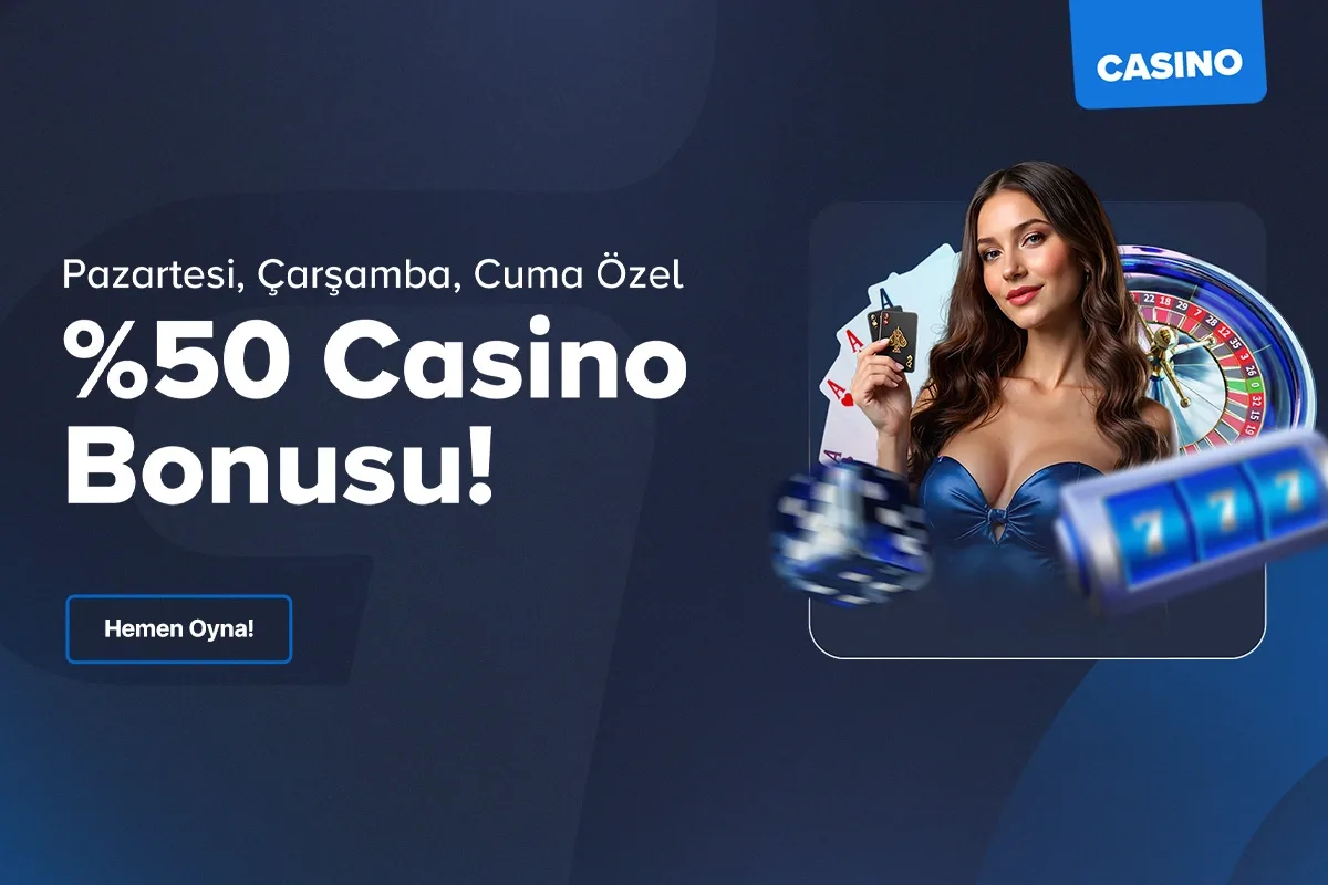 %50 casino bonusu