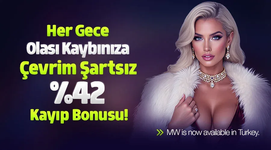 Her gece %43 kayıp bonusu