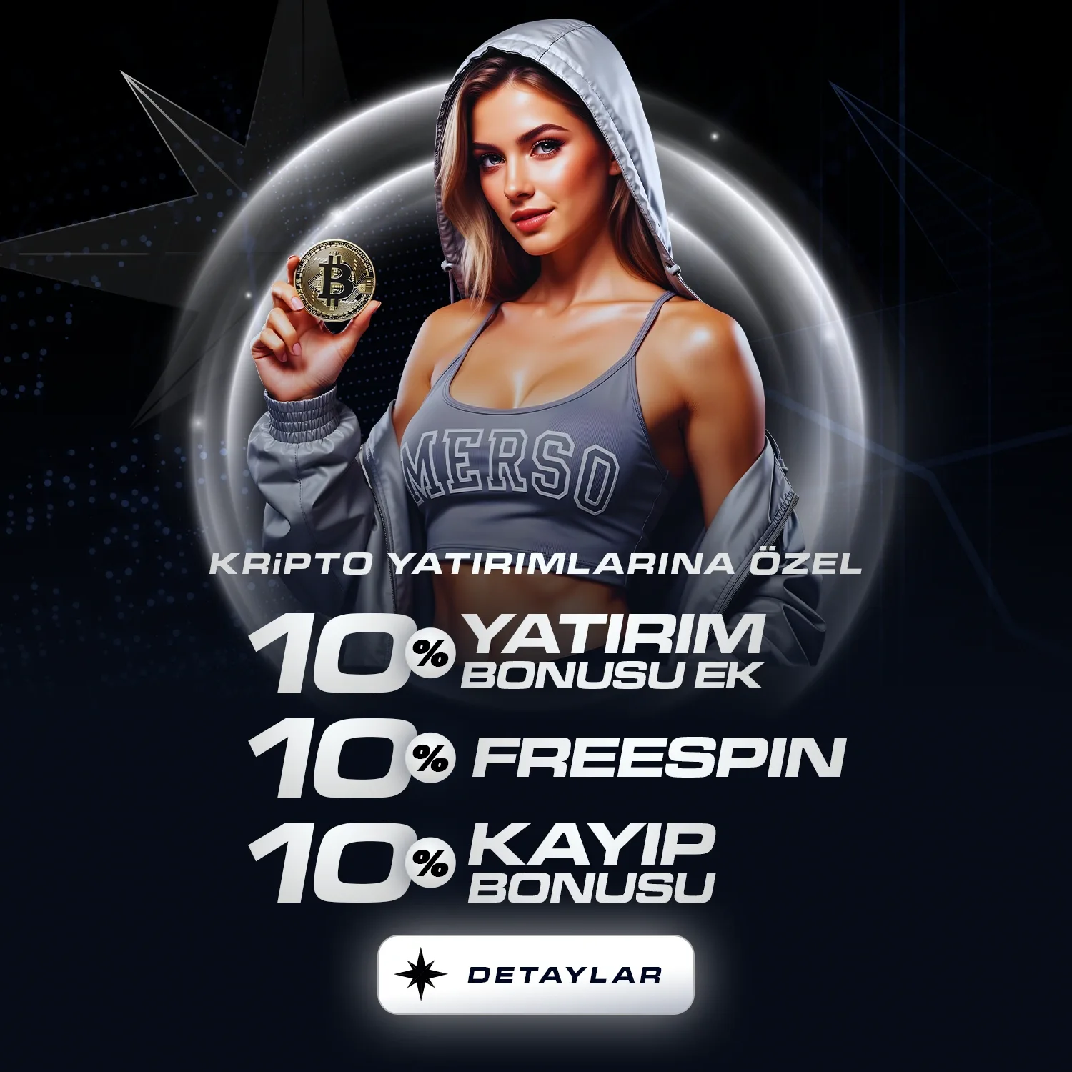 Kripto özel %10 +%10 ek freespin %10 kayıp