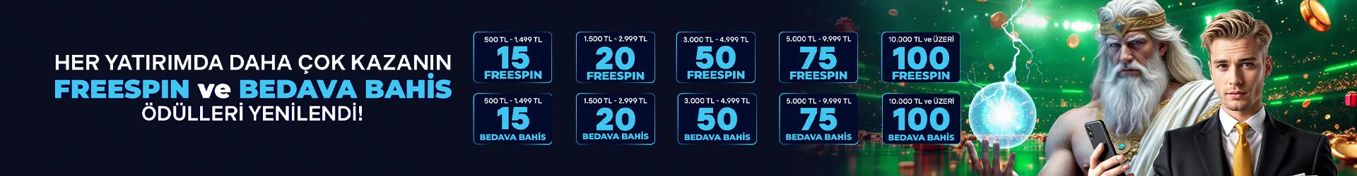 Yatırıma özel freespin promosyonu