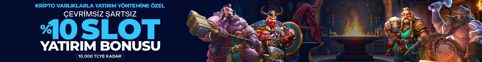 Kripto varlıklara %10 çevrimsiz slot bonusu