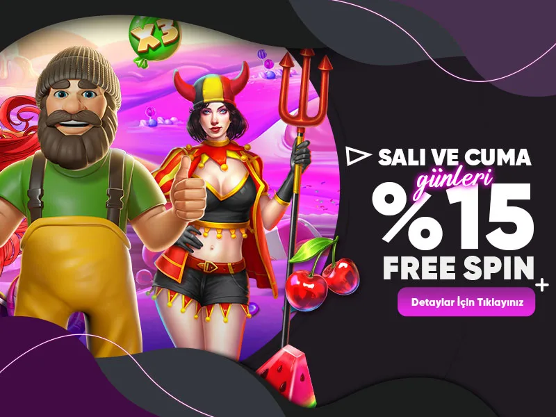 %15 freespin bonusu