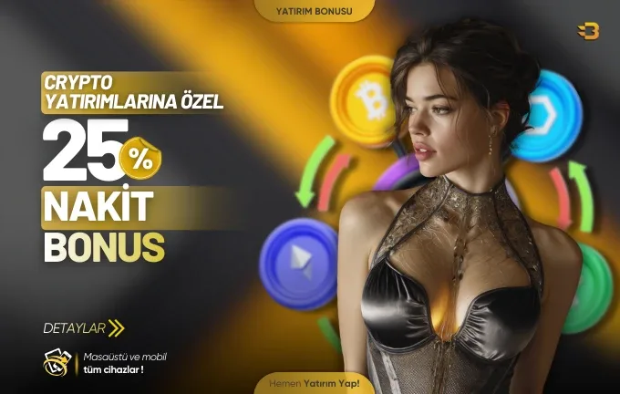 %25 kripto özel nakit bonus!