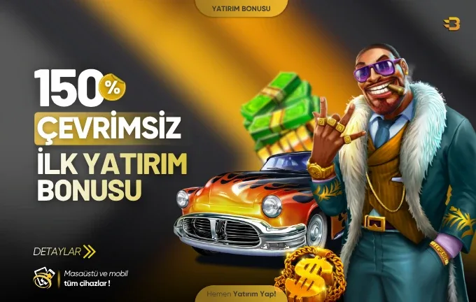 İlk yatırıma özel %150 slot bonusu