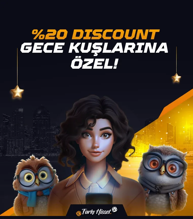 Geceye özel %20 anlık dıscount