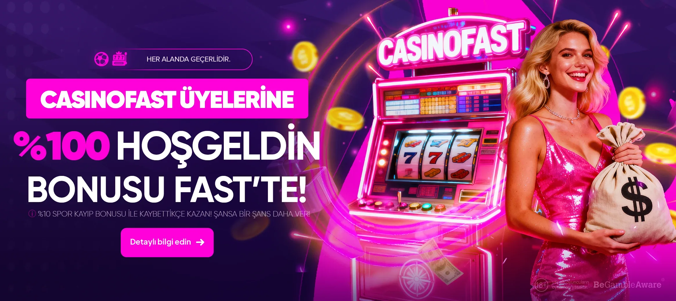 %100 hoşgeldin bonusu