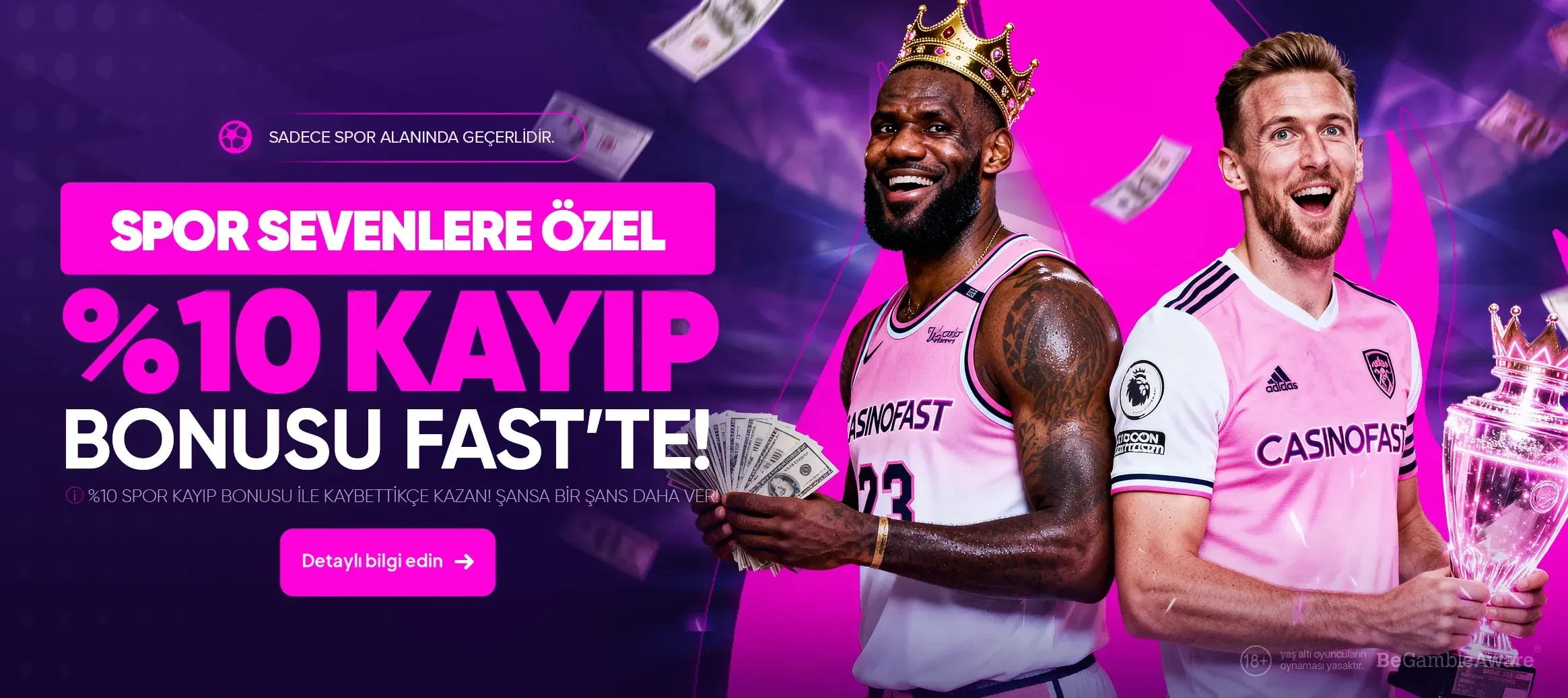 %10 anlık spor kayıp bonusu