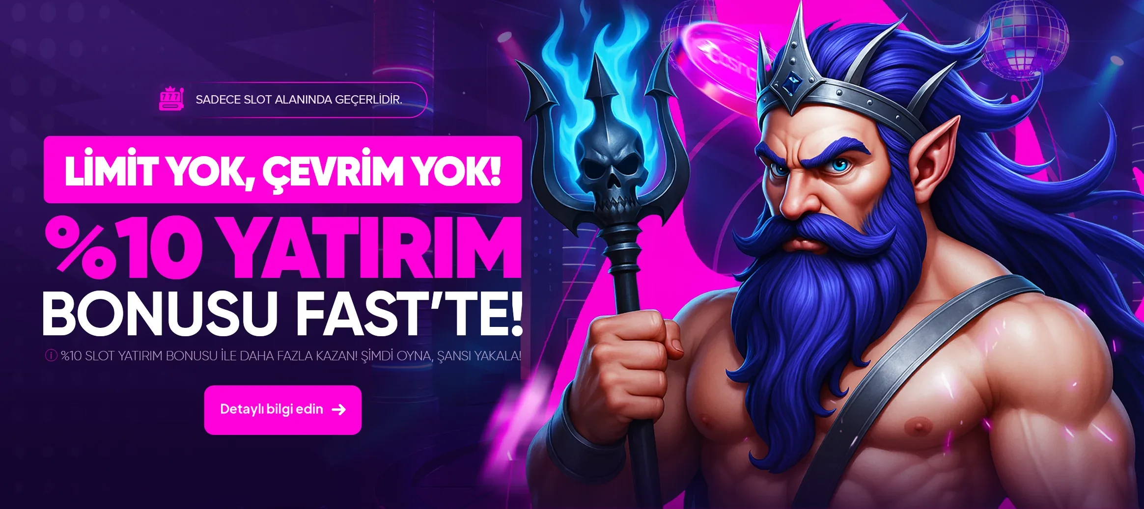 %10 çevrimsiz slot bonusu