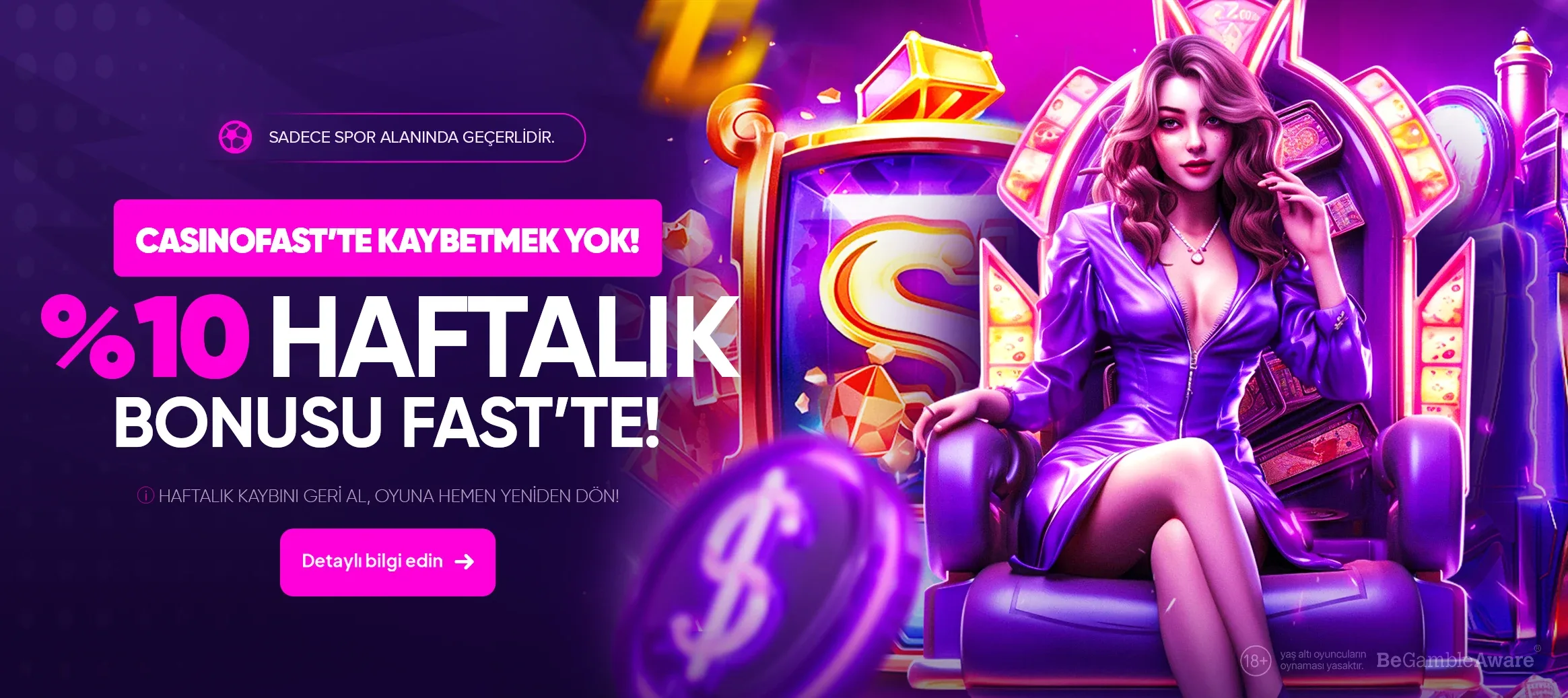 %10 haftalık kayıp bonusu