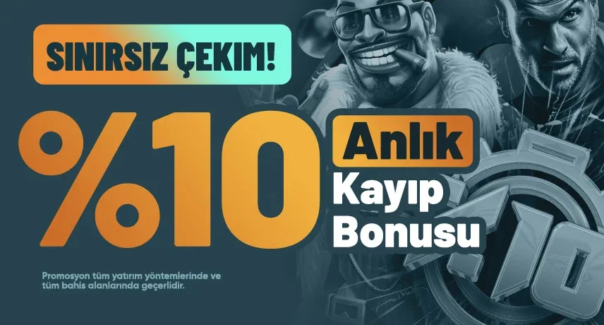 Son 24 saateki kayıplarınıza %10 anlık kayıp bonusu