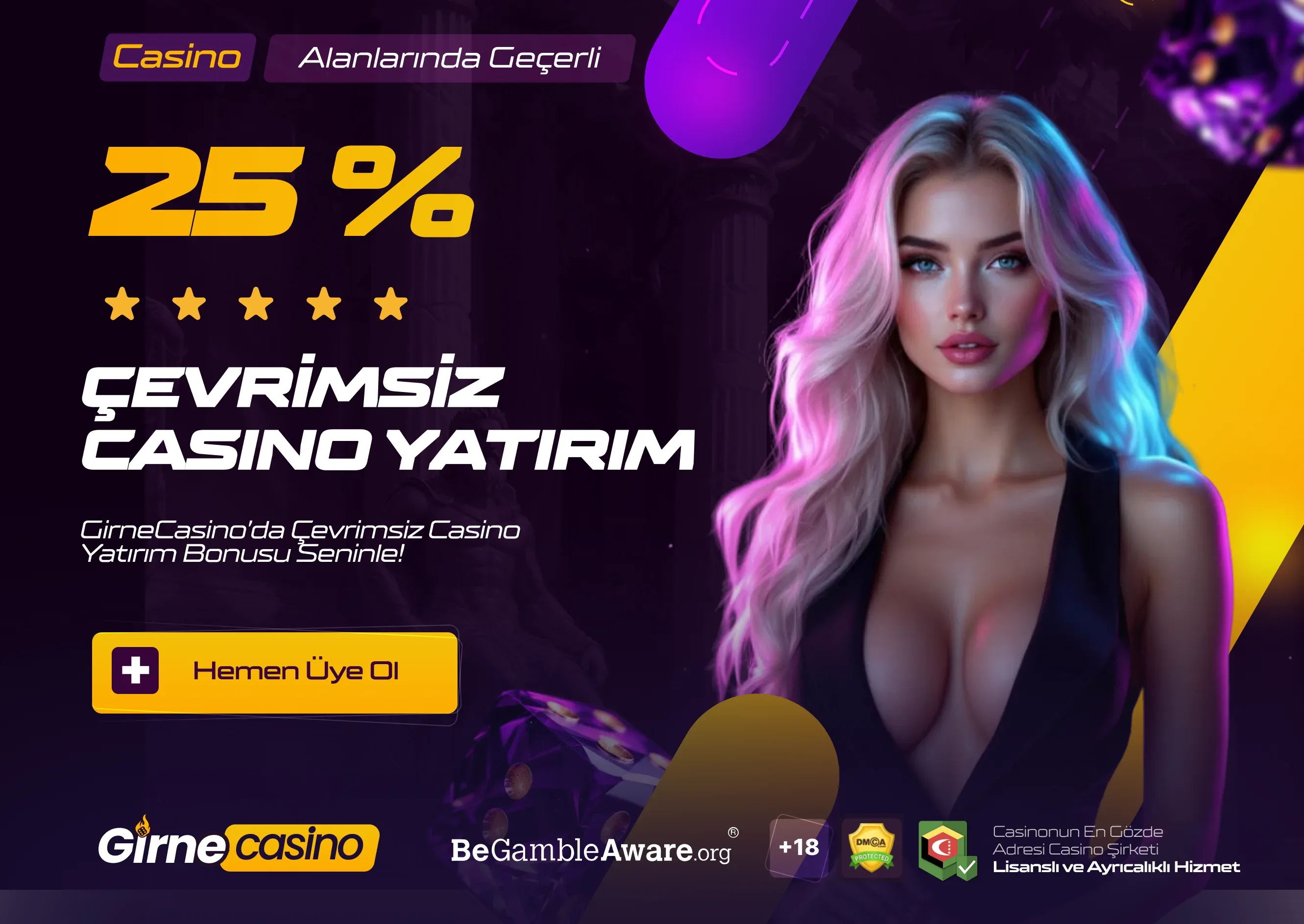 %25 çevrimsiz casino yatırım