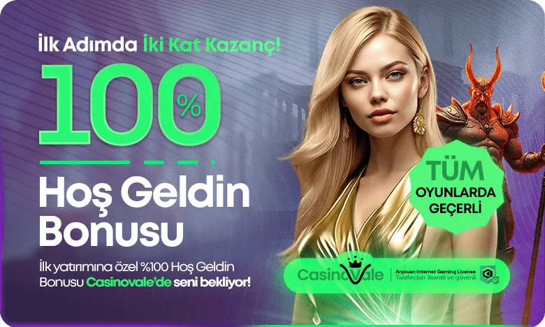 %100 hoş geldin bonusu – ilk yatırımınıza özel