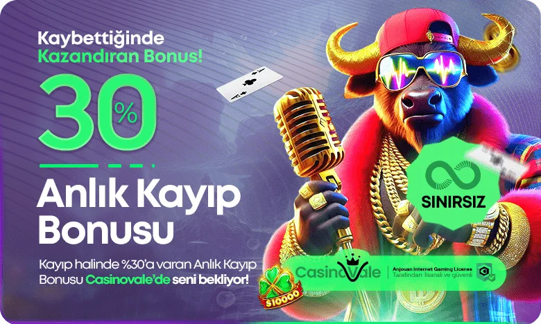 %30 anlık kayıp bonusu
