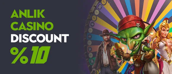Canlı casino ve casino’da günlük %10 anlık discount
