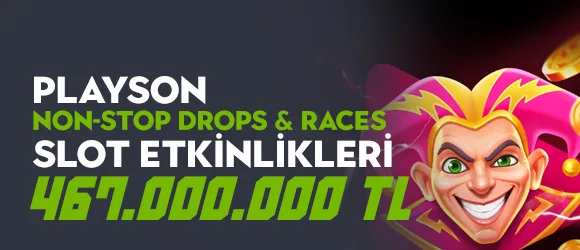 Playson - non-stop drops & races slot etkinlikleri